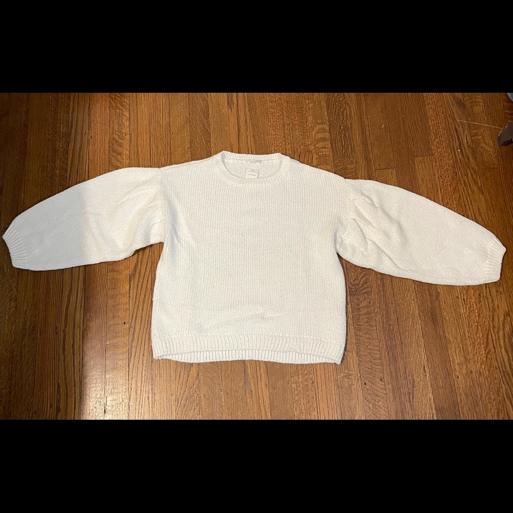 Zara Knit Balloon Sleeve Sweater Size 11-12 (fits like adult small)